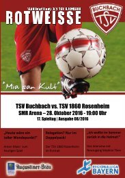 Stadionzeitung TSV Buchbach - TSV 1860 Rosenheim