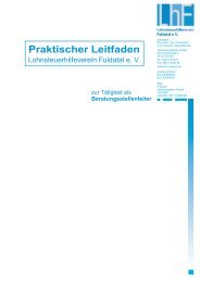 Praktischer Leitfaden - Lohnsteuerhilfeverein Fuldatal eV