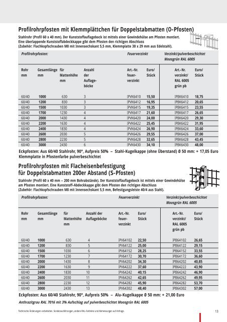 U-Profil-Gittermatten - KSM-Zaunbau