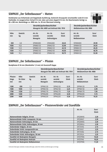 U-Profil-Gittermatten - KSM-Zaunbau