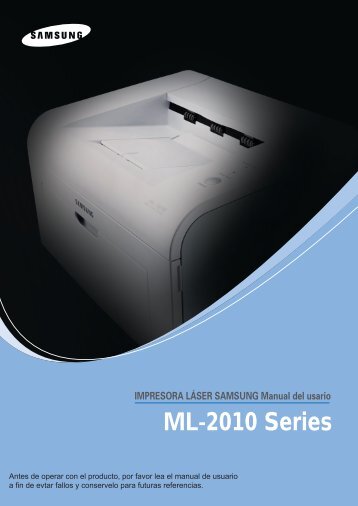 Samsung ML-2010 - ML-2010/XAA - User Manual ver. 2.00 (SPANISH,5.54 MB)