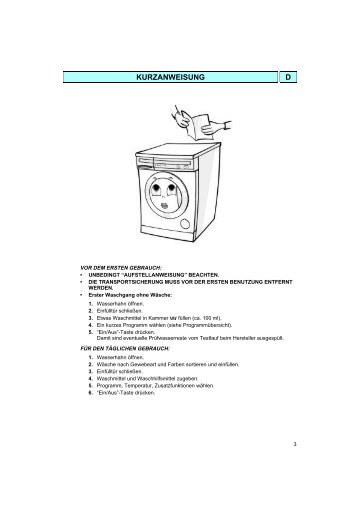 KitchenAid AWM 213/3 - Washing machine - AWM 213/3 - Washing machine DE (857021301710) Istruzioni per l'Uso