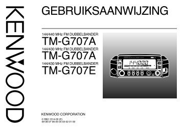 Kenwood TM-G707E - Communications Dutch (2004/3/16)