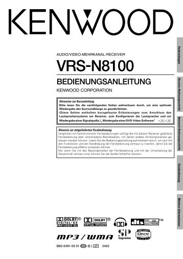 Kenwood VRS-N8100 - Home Electronics German (2004/9/21)