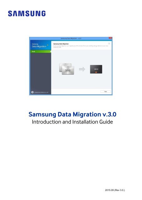 Samsung SSD 850 EVO mSATA 1TB - MZ-M5E1T0BW - Data Migration Tool User  Manual (Software) ver. 3.0.