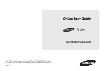 Samsung Samsung Factorâ¢ (Boost) Cell Phone - SPH-M260ZKABST - User Manual (ENGLISH(North America))