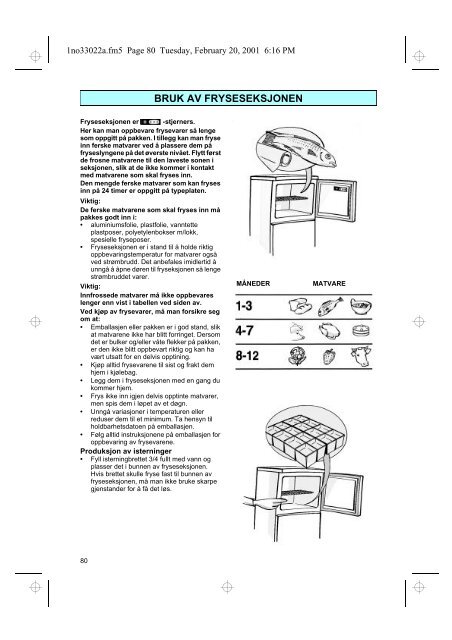 KitchenAid DPA 200/G/1 - Fridge/freezer combination - DPA 200/G/1 - Fridge/freezer combination NO (853938538010) Istruzioni per l'Uso