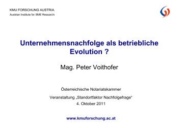 Unternehmensnachfolge als betriebliche Evolution