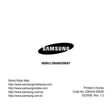 Samsung WEP350 Bluetooth Headset Kit, Gray - AWEP350JDECSTA - User Manual (ENGLISH)