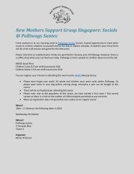 New Mothers Support Group Singapore: Socials @ Polliwogs Suntec