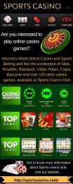Play Online Casino Games at Sports Casino.Club
