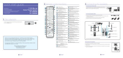 Samsung 7.1 Channel Blu-ray 3D Home Theater System - HT-C9950W/XAA - User Manual (ENGLISH)