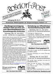 Der Vorstand der BVR - Bürgervereinigung Roßdorf