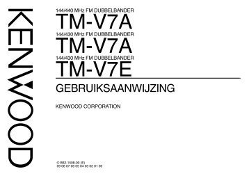 Kenwood TM-V7A - Communications Dutch (2004/3/10)