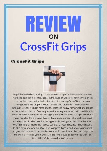 Know in Detail about CrossFit Grips Review