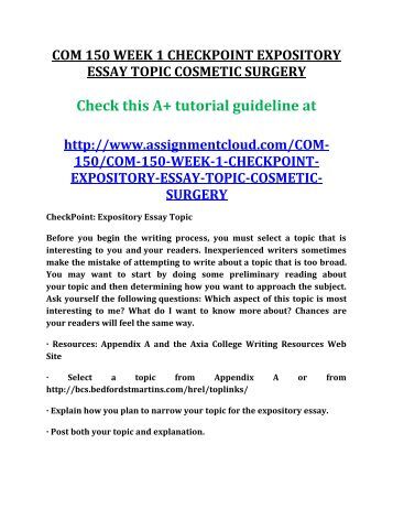 plastic surgery essay outline