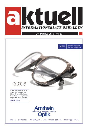 Aktuell Obwalden 43-2016