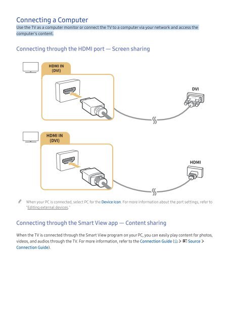 Connecting a Computer Use