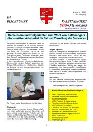 IM BLICKPUNKT KALTENENGERS CDU-Ortsverband