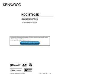 Kenwood KDC-BT92SD - Car Electronics Italian ()