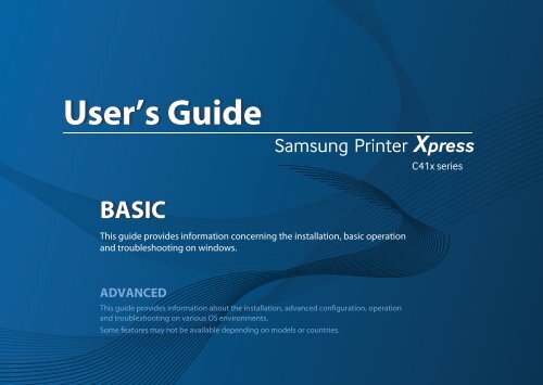 Samsung Printer Xpress C410W - SL-C410W/XAA - User Manual ver. 1.0  (ENGLISH,36.46 MB)