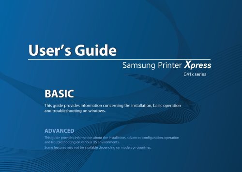 Samsung Printer Xpress C410W - SL-C410W/XAA - User Manual ver. 1.0 (ENGLISH,36.46 MB)