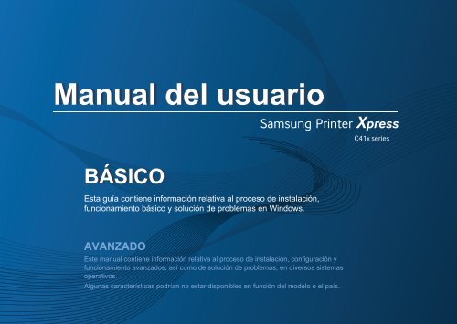 Samsung Printer Xpress C410W - SL-C410W/XAA - User Manual ver. 1.0  (SPANISH,25.05 MB)