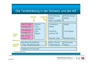 Die Tertiärbildung in der Schweiz und die IAF - IfFP