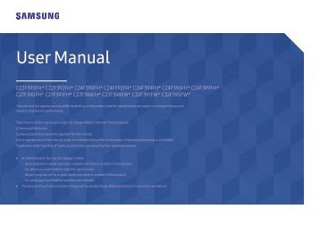 Samsung 24" Curved LED Monitor - LC24F390FHNXZA - User Manual (ENGLISH)