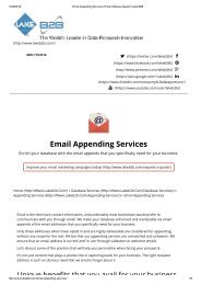 email appending services