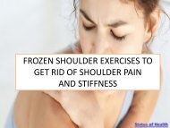 FROZEN SHOULDER EXERCISES TO GET RID OF SHOULDER PAIN AND STIFFNESS