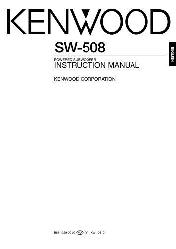 Kenwood SW-508 - Home Electronics English (2004/7/20)