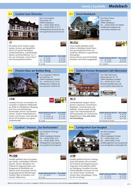 Urlaubsmagazin Medebach 2016