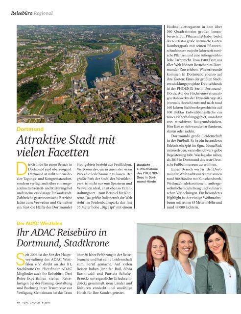 ADAC Urlaub November-Ausgabe 2016, Westfalen