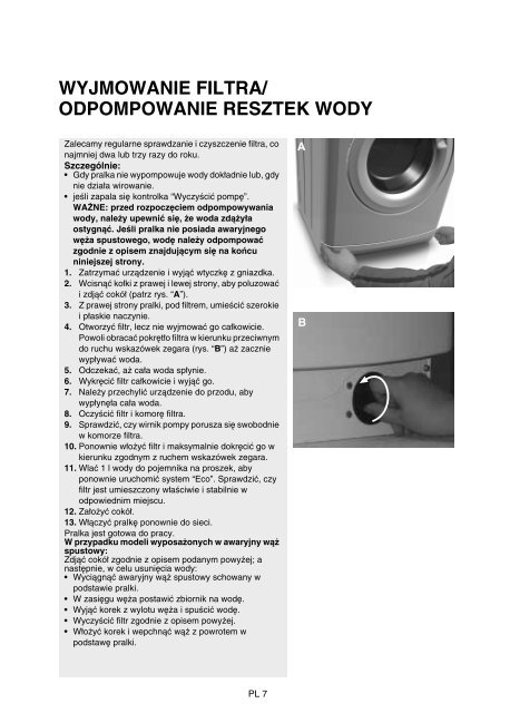 KitchenAid PURE 1400/7 D - Washing machine - PURE 1400/7 D - Washing machine PL (859200312000) Istruzioni per l'Uso