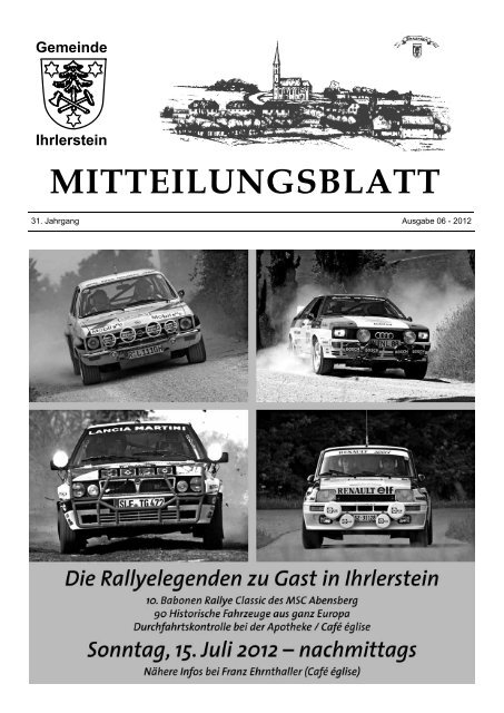 MITTEILUNGSBLATT - Ihrlerstein