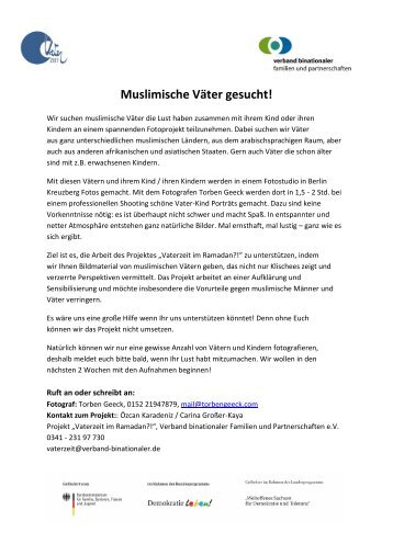 Fotoprojekt - muslimische Väter gesucht