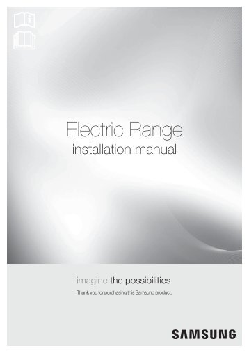 Samsung 5.9 cu. ft. Freestanding Electric Range - NE59K3310SB/AA - Installation Guide ver. 0.4 (ENGLISH, SPANISH,2.0 MB)
