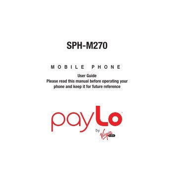 Samsung Entro 128 MB (PayLo) - SPH-M270ZKAVMU - User Manual (ENGLISH(North America))