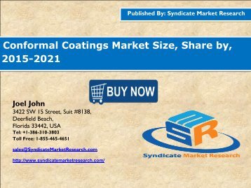 Conformal Coatings Market: Major market players are Henkel, Electrolube, Cytec Industries, Inc., Dymax Corporation,and others