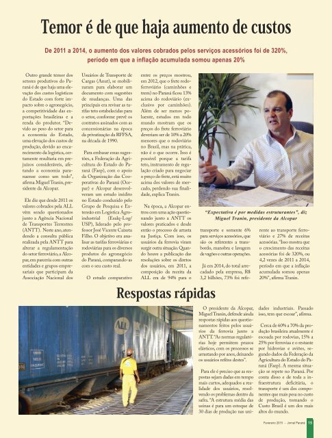Jornal Paraná Fevereiro 2015