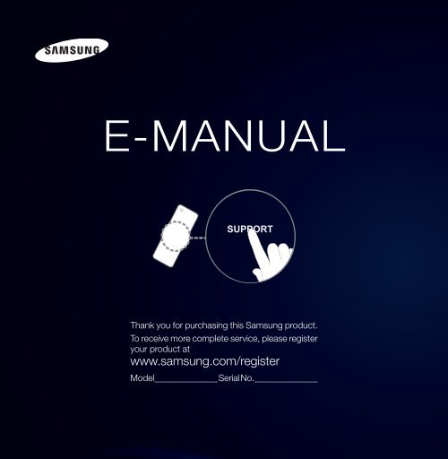 Samsung LED FH6200 Series Smart TV - 55&quot; Class (54.6&quot; Diag.) -  UN55FH6200FXZA - User Manual (ENGLISH)