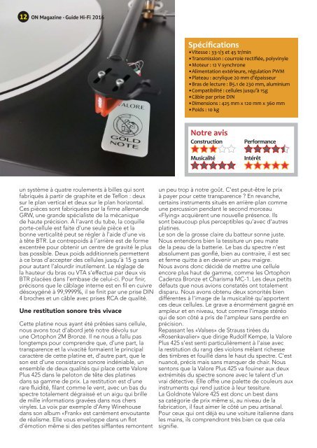 ON Magazine - Guide HiFi 2016