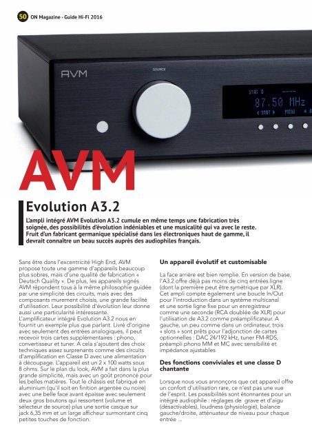 ON Magazine - Guide HiFi 2016