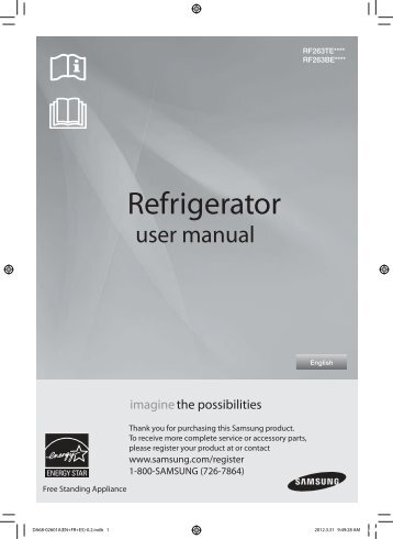 Samsung 25 cu. ft. French Door with External Water & Ice Dispenser - RF263BEAEBC/AA - User Manual ver. 12 (ENGLISH,0.0 MB)