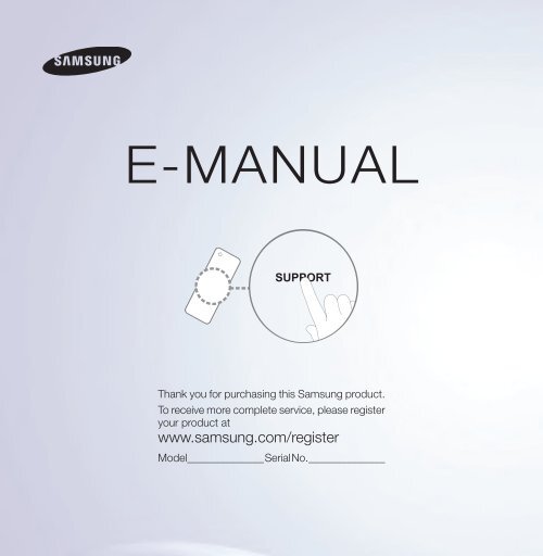 Samsung LED EH5300 Series Smart TV - 32&quot; Class (31.5&quot; Diag.) -  UN32EH5300FXZA - User Manual ver. 1.0 (ENGLISH,2.01 MB)