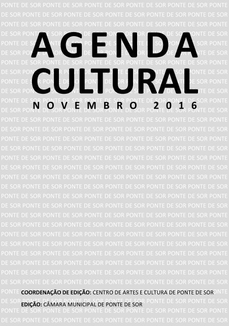 Agenda Cultural Novembro 2016