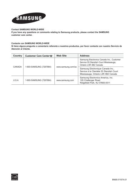 Samsung Ln T2642h Lnt2642hx Xaa User Manual Ver 1 0 English Spanish 30 51 Mb