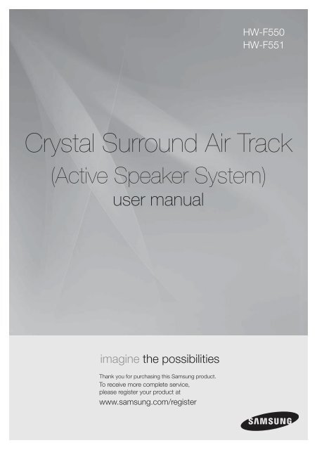 Samsung 2.1 Channel Soundbar System with Wireless Subwoofer - HW-F550/ZA -  User Manual (ENGLISH)