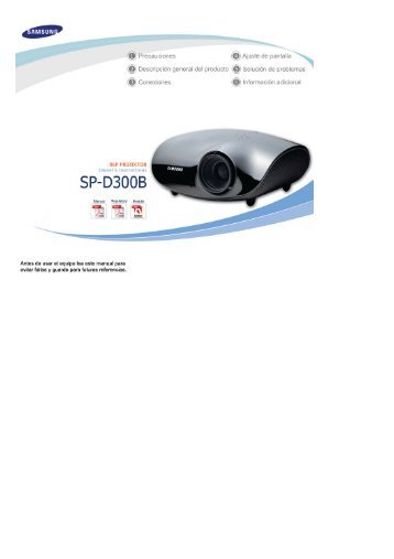 Samsung D300 - SPD300BX/XAA - User Manual ver. 1.0 (SPANISH,1.76 MB)